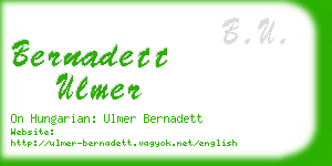 bernadett ulmer business card